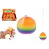 Teddies Loptička antistresová mačkací sliz 6cm dúhový