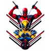 CUKROVÁ TLAČ jedlý obrázok na tortu Cukrová hmota Deadpool & Volverine 2 + MENO