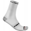 Cyklistické ponožky Castelli 21026 ROSSO CORSA PRO 15 biela