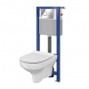 Cersanit HIT SET AQUA NÁDRŽ 22 mech, WC COMO, TLAČIDLO WC ENTER LESKLÝ CHRÓM, SEDÁTKO ARTECO DUROPLAST, biele S701-205
