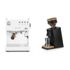Ascaso Steel DUO PID, White&Wood + Eureka Mignon Single Dose, Black & Oak