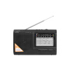 LTC-2016 WILGA USB prenosné rádio so vstavanou nabíjateľnou batériou, ČIERNA.