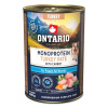 ONTARIO Konzerva pre psov Puppy monoproteín morčacie pate s mrkvou, 400 g