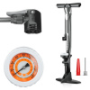 Interlook Stacionárna pumpa na bicykel s manometrom a adaptérmi pre Presta, Schrader a Dunlop | Univerzálna podlahová pumpa | ZY-6138B