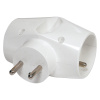STREND PRO Zásuvka EMOS P0023N, rozbočovacia, biela, 2× 2P + PE + 1× 2P, 230V