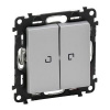 Legrand Valena Life - Sériový spínač č.5 s orientačným osvetlením - 10 AX, hliník - 752328