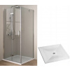 Sprchový kút - Sprchovací kút 90x90 + štíhla sprchová vanička CERAMIC (Sprchový kút - Sprchovací kút 90x90 + štíhla sprchová vanička CERAMIC)
