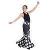Happy Dance, Dlhá sukňa EF392, čierna / biela / bodky 44