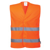 PORTWEST HI-VIS C474 / Reflexná vesta s dvoma pruhmi - HV oranžová S/M