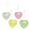 Perforované srdiečka na zavesenie 4 ks