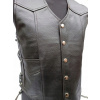 Klasická veľká pánska kožená vesta. Jednoduchý strih. Vhodná na nášivky, veľkosť 5XL