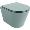 Mexen Rico, závesné WC Rimless s WC doskou slim, duroplast, zelená matná, 30724048