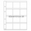 OPTIMA listy na mince Optima: K50 - 12 obalov 50 x 50 mm