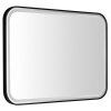 SAPHO CETIS zrkadlo s LED osvetlením 100x70cm, čierna mat CT100