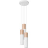 Sollux Lighting Pablo závesné svietidlo 3x40 W biela-drevená SL.1013