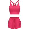 Slazenger Bra Shorts Set Womens Raspberry/Sugar 14 (42)