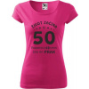 Dámske tričko Život začína 50 (Darček k narodeninám pre ženu)