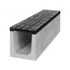 Odvodňovací betónový žľab BIELBET B125 s liatinovou mrežou 1000 x 200 x 250 mm