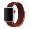 AppleKing nylonový remienok so zapínaním na suchý zips na Apple Watch 41 mm / 40 mm / 38 mm - čiernoružový - možnosť vrátiť tovar ZADARMO do 30tich dní