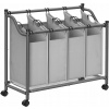 Kôš na prádlo - Wash Basket Sorter Wheels Grey 4 Chambers (Kôš na prádlo - Wash Basket Sorter Wheels Grey 4 Chambers)