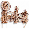 WOODEN CITY 3D puzzle Steampunk nástěnné hodiny 269 dílů