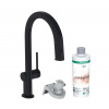 Hansgrohe Aqittura M91 Drezová batéria s výsuvnou koncovkou a filtráciou, matná čierna 76801670-HG