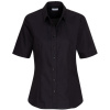 Seidensticker Košile Blouse Regular SSL, krátký rukáv, dámská COT780605002xq-black Černá 48