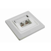 Zásuvka Solarix CAT5E UTP 2 x RJ45 pod omietku biela (23100091)