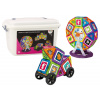 LEAN TOYS Sada magnetických blokov v krabici Budovy mlynských kolies 118 kusov