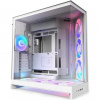 NZXT skříň H9 Flow RGB+ dvoukomorová ATX / 2x140 mm RGB fan / 1x120 RGB fan / prosklená / controller / bílá CM-H92FW-P1