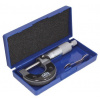 Mikrometer strmeňový, rozsah 0 - 25 mm, delenie 0,01 mm - SATRA