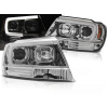CHRYSLER JEEP GRAND CHEROKEE 99-05 - predné chrom svetlá TUBE LIGHT