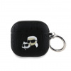 Karl Lagerfeld Embossed puzdro pre AirPods 4 - Čierne KLA4PGKCPK