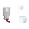 Grohe Uniset Set predstenovej inštalácie, klozetu, dosky SoftClose a tlačidla Arena Cosmopolitan, Triple Vortex, alpská biela SANI15BB3108-GR