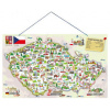 Woody magnetická mapa ČR s obrázky a společenská hra 3v1