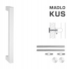 FT - MADLO kód K02K 25x25 mm UN ks Rozteč madla: 600 mm, Dĺžka: 625 mm, Rozmer profilu madla: 25x25 mm BIM - biela matná (FBO)