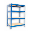 Kovový regál Biedrax 50 x 60 x 90 cm, modrý - 4 police MDF