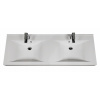 Umývadlo - Biele obdĺžnikové dvojité umývadlo NELA-1400D (Umývadlo - Biele obdĺžnikové dvojité umývadlo NELA-1400D)