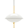 Fritz Hansen Závesná lampa CLAM 44 cm, biela/mosadz