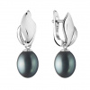 Silvego Náušnice Maeve s pravou čiernou perlou GRP19481EB
