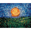 Maľovanie podľa čísel Slnko na oblohe podľa Van Gogha, 80x100 cm, bez rámu a bez vypnutia plátna (6056852)
