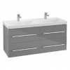 Villeroy & Boch Avento - Umývadlová skrinka, 118x51x45 cm, 4 zásuvky, Crystal Grey A89300B1