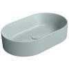 GSI KUBE X keramické umývadlo na dosku, 60x37cm, oválne, ghiaccio mat