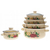 Sada smaltovaných hrncov Ruža 10 ks