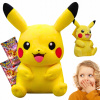 PIKACHU Pikachu Pokémon maskot LARGE XL 40 cm + Pokémon karty OBSIDIAN FLAMES 1 vrecúško po 10 kariet (VEĽKÝ MASKOT PIKACHU PIKACZU POKEMON PLYŠOVÁ HRAČKA XL 45cm + 20 kariet obsidián)