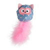 Flamingo Cat Winny Owl 14cm - hračka sova mačka, s pierkovým boa a mačacím štipcom, šuští