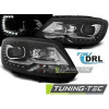 Predné svetlá, lampy VW Touran 2009-, LED Daylight DRL, čierne black, s denným svietením