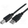 Kábel USB 2.0 USB A vidlica, USB B vidlica poniklovaná 3m
