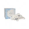 Doudou zajačik s bielym brmbolcom 25 cm