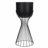 Stojan na kvety kov čierny matný stojan loft drôtený 46 cm